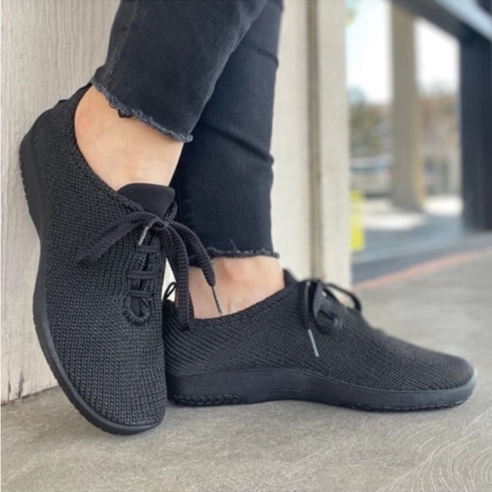 Arcopedico Women’s LS Black Knit Lace Up Shoes Size 42 EU (10.5-11) “shocks” - Picture 2 of 11